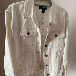 Something Navy White Denim Jacket